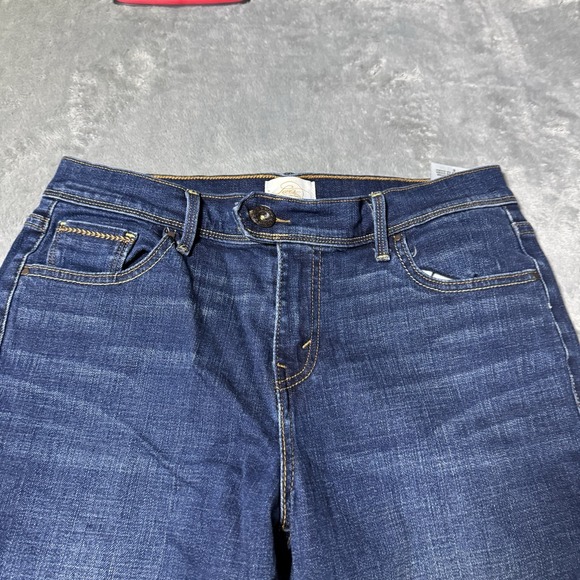 VTG Y2K Levi's 515 Skimmer Dark Wash Capri Jeans Womens 6 Retro Indie - Picture 3 of 11